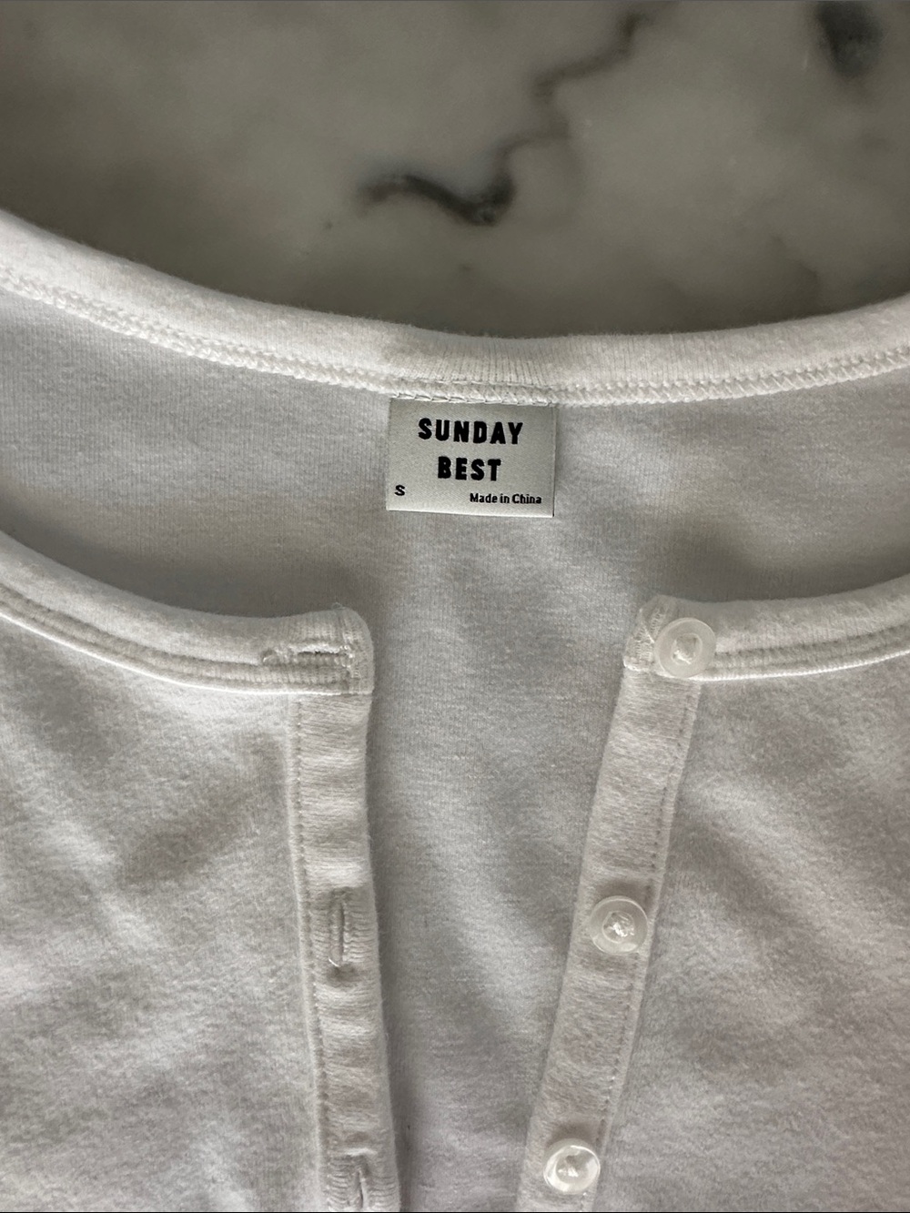 Sunday Best White Button-Front Crop Cardigan - Picture 4 of 7